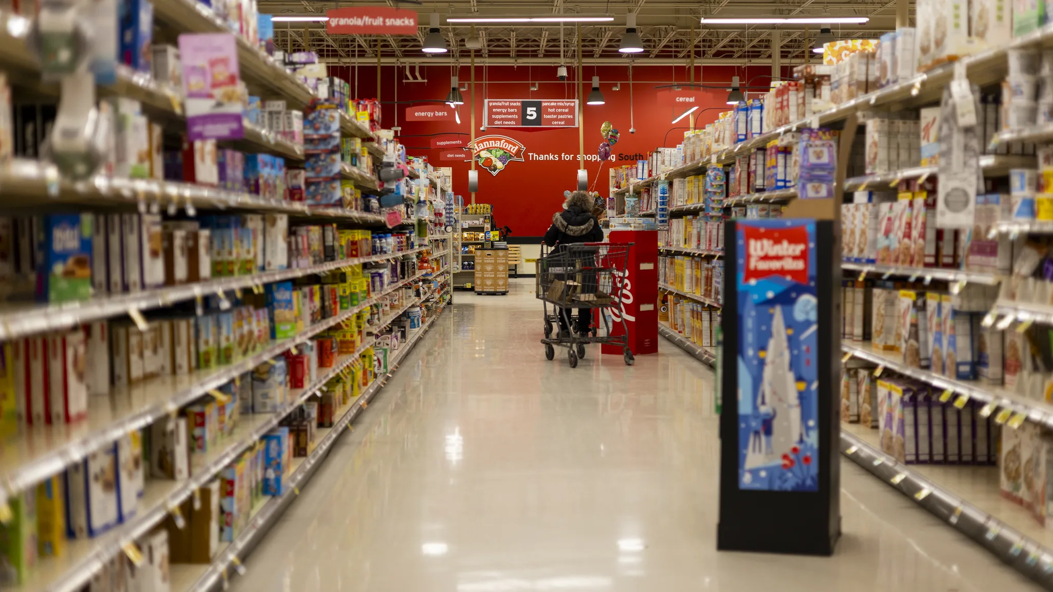 Real photo: A grocery store aisle in Vermont.