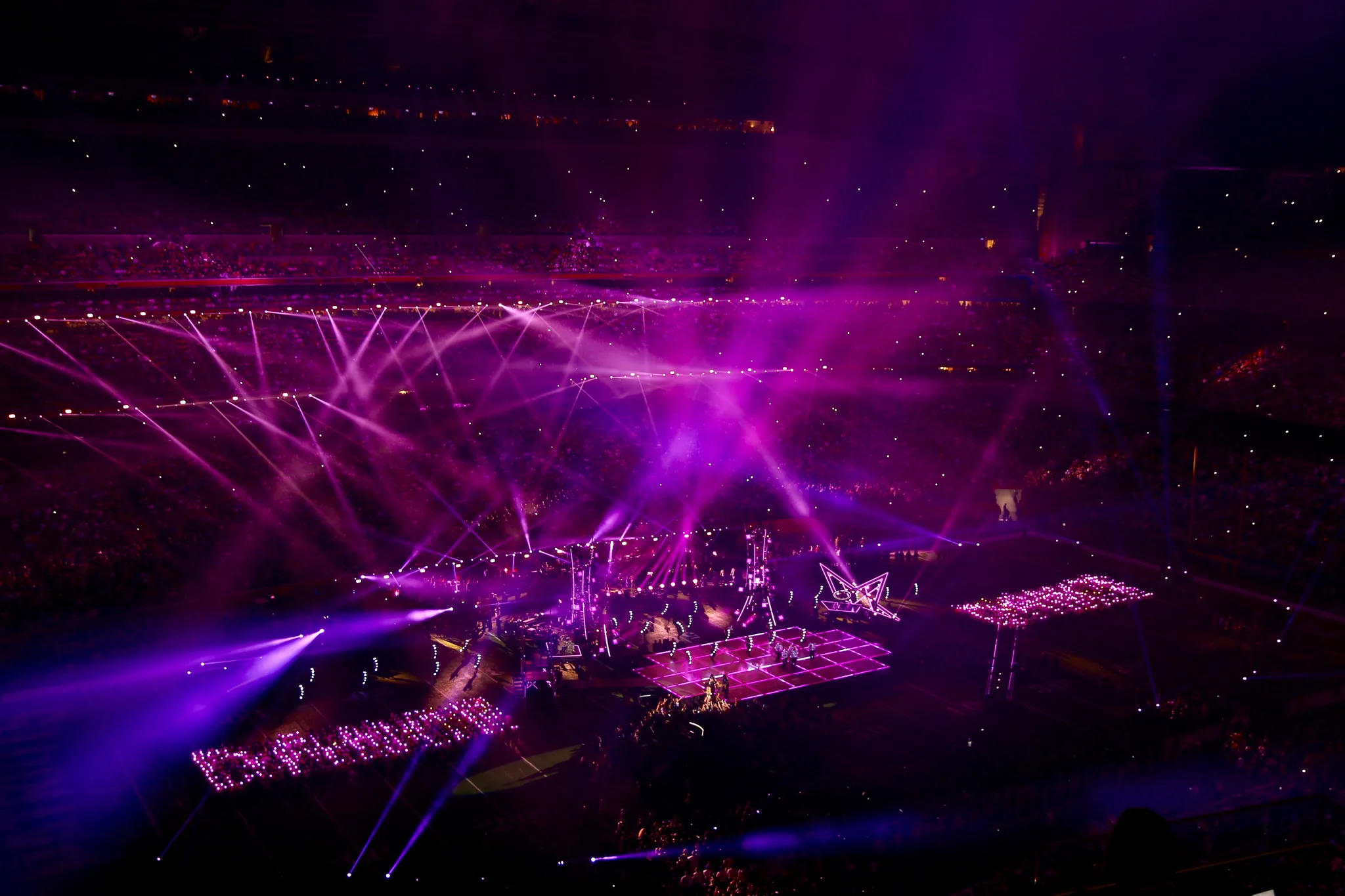 Real photo: The Super Bowl LI halftime show in Houston, 2017.
