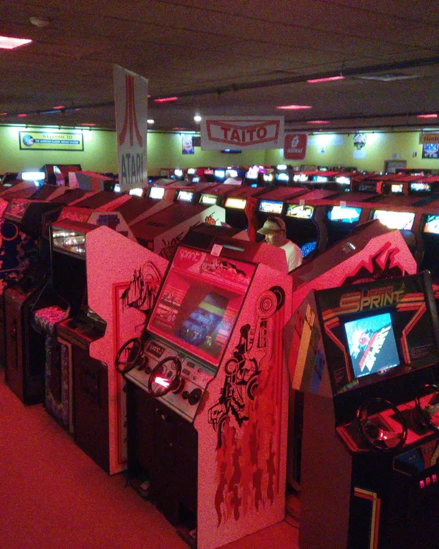 Real photo for Inside a 1980s Arcade
